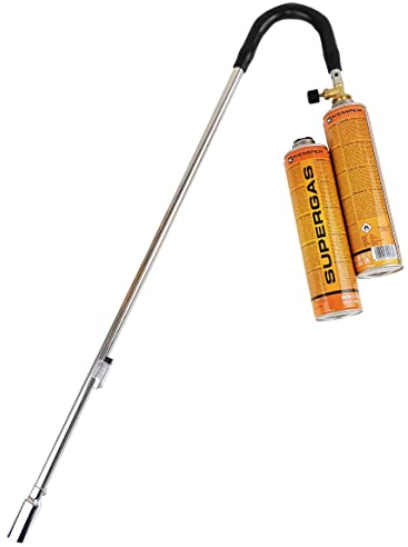 GARDINGER Unkrautbrenner 'Kalle' Piezozündung 22 mm Brenner 2 Gaskartuschen
