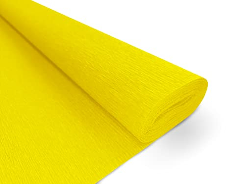Interdruk Krepppapier Premium 160 g/m2 für Floristen und Kunstprojekte - 104 Gelb
