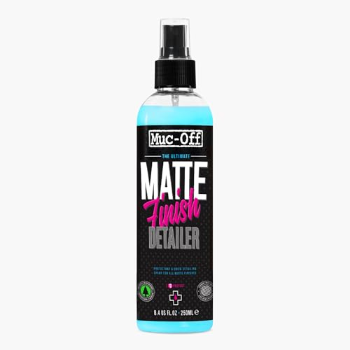 Muc-Off Matt Finish Detailer, 8.5 fl oz - Premium Bike Protection Spray for MTB/Gravel/Road Bikes - Post-Wash Bike Protector for Matt and Satin Finishes