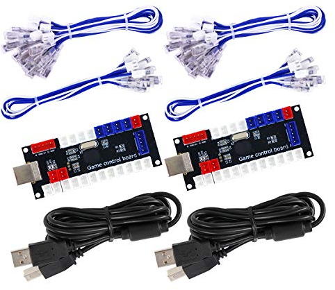 SJ@JX Arcade Game Controller USB Encoder Zero Delay 2 Player to Joystick Button for PC MAME Raspberry Pi Retro
