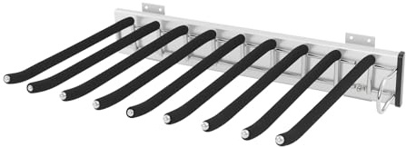 Pull Out Trousers Rack 9 Arms Closet Pants Hanger Bar Stainless Steel Rail Extendable Trousers Hanger for Clothes Towel Scarf Tie, 18.11x12.83in (Right Installation)