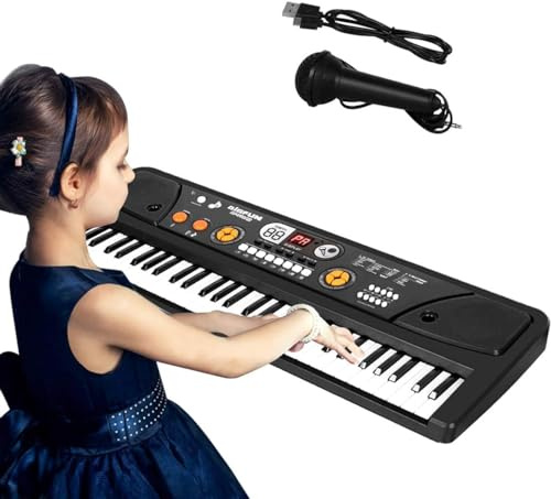 Clavier de Piano 61 Touches, Portable Clavier électronique de Piano
