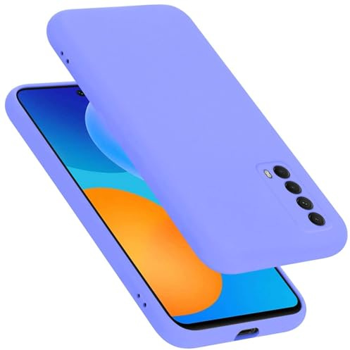 Cadorabo Hülle kompatibel mit Huawei P SMART 2021 Hülle Silikon Handyhülle für P SMART 2021 Case aus flüssigem Silikon- Kratzfeste und stoßfeste dünne TPU Schutzhülle - Liquid HELL LILA