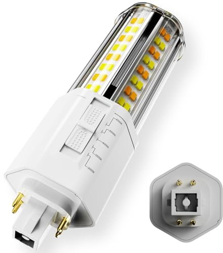 IDO LED G24q 4-Pin Light Bulb 14W 1850Lumens Dimmable (3000K/3500K/4000K/5000K/6500K) 32W CFL Replacement PL LED Light Bulbs for Porches Bathroom Kitchen(Remove/Bypass The Ballast)