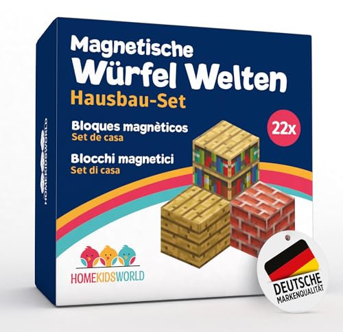 Home Kids World Magnetische Bausteine - House AddOn - enthält 20 Magnetbausteine im Hausbau - unabhängig laborgeprüft, Flexible Bauweise