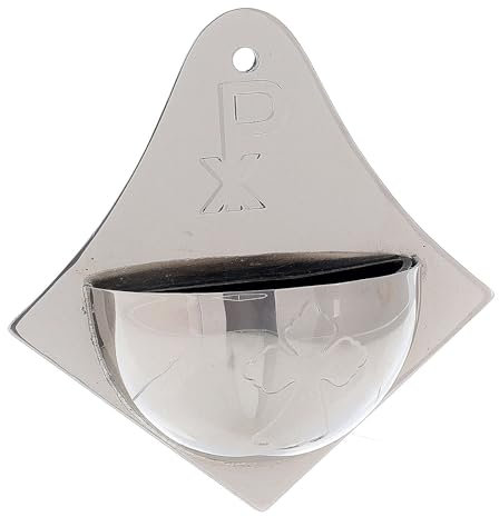 Holyart Acquasantiera Ottone Argentato XP 10x10 cm