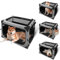 XVISHX Hundebox, 91,4 x 63,5 x 63,5 cm, große Hundebox für große oder mittelgroße Hunde, tragbares und faltbares Design des Hundekäfigs, perfekt für Reisen oder Zuhause, Hundehütte mit 3 Türen und
