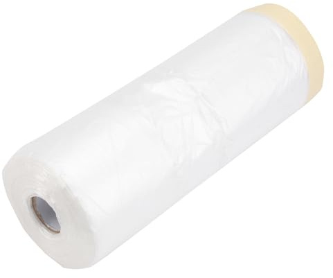 Genérico Cinta De Enmascarar Película Para Pintura En Aerosol 1100 Mm x 30 m Cubierta De Pintura Para Renovación De Vehículos Diseño De Rollo Para Uso En Paredes y Gabinetes Altos