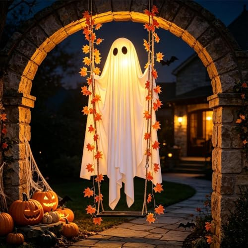Fantasma di Halloween da Appendere su Altalena Decorazioni Esterno e Intern
