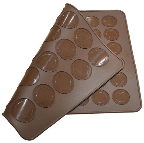 Allforhome Double Sided 48/30 Hole Macarons Making Silicone Mould Macaroon Baking Mat Macaroon DIY molds Baking Mat Heat resistant Pad Nonstick Bread Macaron Baking Sheet Biscuits Bakeware Bakery Tool