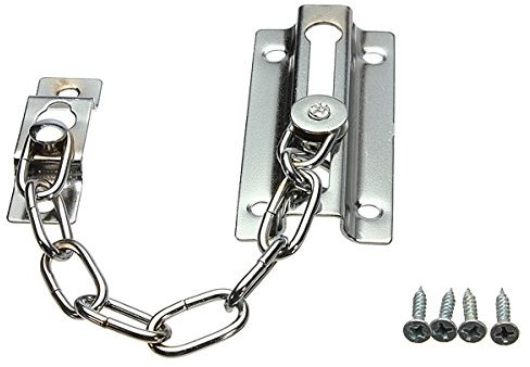 Mark8shop Front Door Security Guard Chain Strong Steel Home Safety with Screws