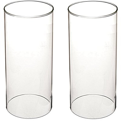 Glaszylinder ohne Boden für Kerzen | Hurrikan Kerzenhalter Glas | Offenes Glasrohr GroÃŸ | Aus Borosilikat-Glas | Durchmesser 7,5 cm/8,5 cm/9,5 cm (Ã˜ 7,5 cm | Höhe 20,3 cm)