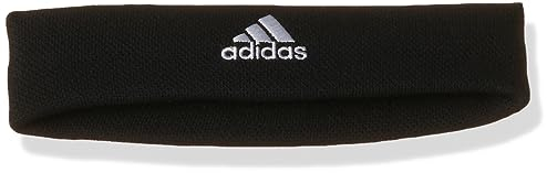 Adidas Unisex Tennis Headband Head Band, Black/White, One Size