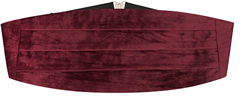 Kummerbund aus burgunderrotem Samt, burgunderfarben, Einheitsgröße