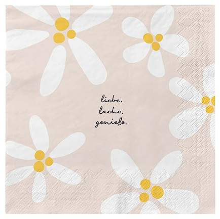 Grafik Werkstatt Servietten mit Spruch groß | 20 Stück | 16,5 x 16,5 cm | bunt | liebe. Lache. genieße.