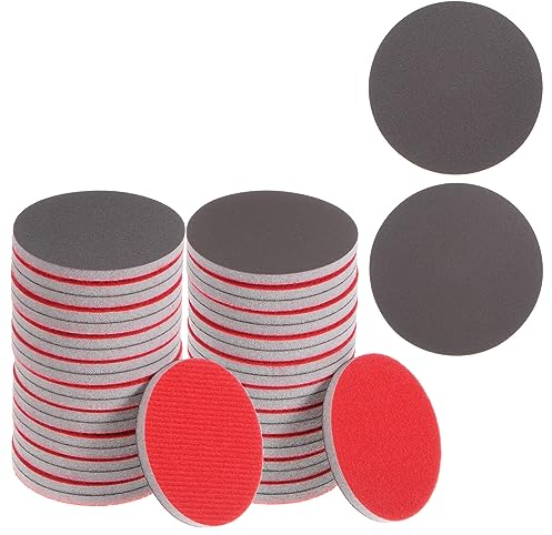 sourcing map 40pcs 3 Inch Sanding Sponge Set 2000 Grit 3000 Grit Hook and Loop Sanding Disc Wet/Dry Polishing for Car Wood Drywall Metal (20pcs of Each Grit)