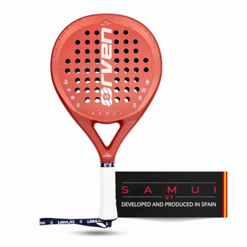 ORVEN Samui V1 Padelschläger, 100% in Spanien hergestellt, Leistung 80%, Kontrolle 90%, für Fortgeschrittene und Anfänger, Padelschläger für Damen und Herren, mit Hülle