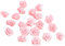 20 Stück Satinrosen Mini 10mm Satinröschen Aufnäher Deko Blumen Rosen zum Basteln Haarschmuck zartrosa