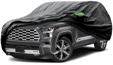 Proadsy Car Cover Custom Fit for Toyota Sequoia 2007-2025 2026, Waterproof All Weather for Automobiles, Full Exterior Cover Rain Snow Sun Protector Indoor Outdoor Car Cover