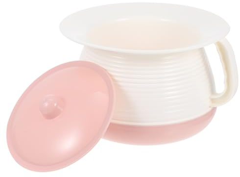 BESTYASH Orinal Portátil De Plástico Con Tapa Para Personas Mayores Niños Urinario Nocturno Cubierto Para Hogar Y Hospital 8.26X7.28X5.51In