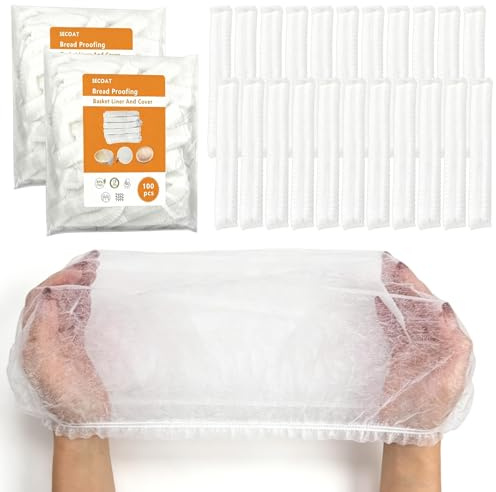 200 stycken jäsningskorgar av fleece – non-stick – för brödkorg – elastisk insats – bakningstillbehör för brödbakning och jäsning av deg
