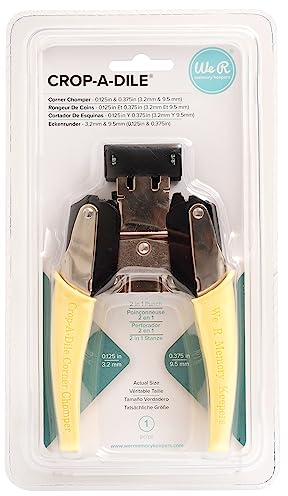 We R Memory Keepers 661301 Chomper Crop-A-DILE Zerkleinerer .125/.375, Kunststoff, Gelb, Radius 1/8 und 3/8 Zoll