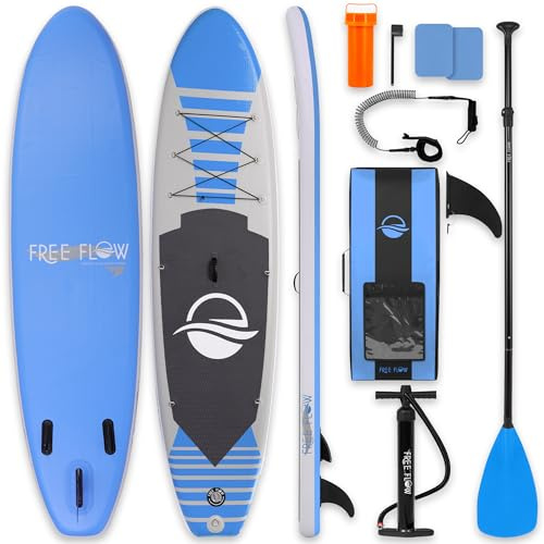 Serenelife Paddle Gonflable (6” d'épaisseur) avec Accessoires Sup et Sac de Transport, Sup Gonflable avec Large Posture, contrôle du Surf et Pont antidérapant, Planche de Surf pour Jeunes et Adultes