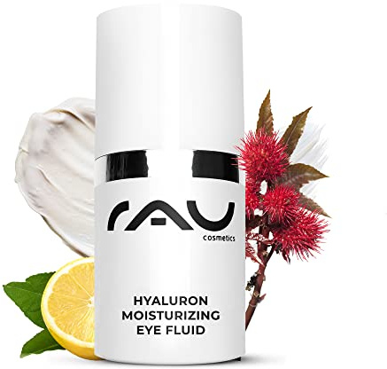 RAU Cosmetics Hyaluron Moisturizing Eye Fluid 15 ml - Augenserum mit Hyaluronsäure, Squalan & Panthenol - Anti-Falten Augenpflege für sichtbar geglättete und revitalisierte Augenpartie