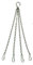Hanging Basket Chains - 4 Strand Chain for Hanging Baskets 42cm (16.5) Heavy Duty Heavy Duty Chain - Clip On Chain Replacements - for 14 inch Hanging Basket, 10 & 12 Flower Hanging Basket