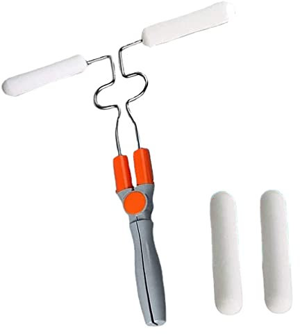 Zhuxuan Spazzola a Rullo per accelerare, Kit di spazzole a Rullo per Pittura a Doppia Testa deformabile Multifunzionale, Rullo deformabile con Angolo Regolabile, per dipingere muri (2pcs)