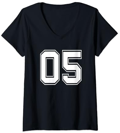Football Shirt Number 05 Jersey For Kids Boys Girls V-Neck T-Shirt