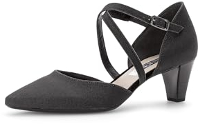 Gabor Damen Riemchen Pumps | Frauen Absatzschuhe | Abendschuhe | Court Shoes | stöckelschuhe | Sandaletten | überkreuzte Riemchen | schwarz | 43 EU - 9 UK