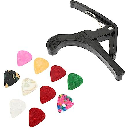 HEMOTON 1satz Gitarren Capo Set Mit Plektren Tragbarer Modifizierter Für Akustische Und Elektrische Gitarren Teiligem Zubehör Für Anfänger Und