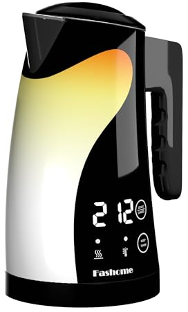 Fashome Wasserkocher, Kettle, Wasserkocher mit 5 Temperaturhaltefunktionen, 2-Stunden-Warmhaltefunktion, 360° Basis, unverwechselbares Design, Edelstahl-Innentopf, doppelwandige Konstruktion