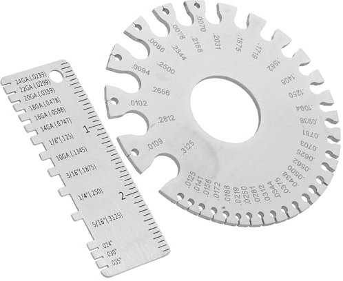 CANIGHT Outil De Mesure De Fil En Acier Inoxydable Double Face Jauge Dépaisseur De Câble Pour Soudage Mesure De Précision Du Métal Pour Le Contrôle
