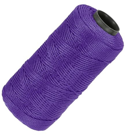 QUARKZMAN Filo di nylon 3 fili corda da muratore ritorto 1,5 mm x 218 yards, filo di nylon per progetti fai da te, fai da te, giardinaggio, confezioni regalo, accessori per feste di Natale, viola