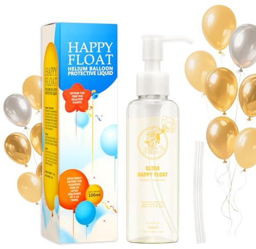 WEILAOK Globo de Helio Líquido Protector, Float Latex Balloon Treatment Kit, Prolonga Tiempo Flotan Globos,Globos Ecológicos Líquido de Protección para Decoraciones de Bodas,Fiestas y Cumpleaños,100ML