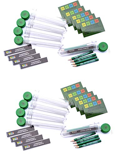 10 x Petling 13 cm - klar - Logbuch - Stift Aufkleber komplett Set Paket Geocaching Cache Versteck klar 13 cm