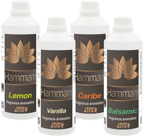 Aromas aromáticas assortite Concentrate para Sauna, baño Turco y Hammam - Kit 4Pz. 500 ml cad.
