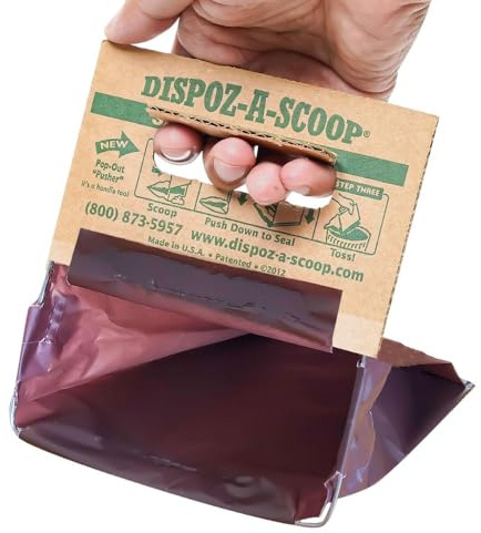 HealthPro Dispoz-A-Scoop – No Touch, Sanitary Dog Poop Scoopers – 500 Pack