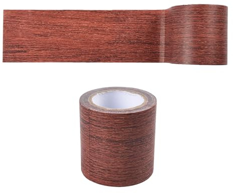 tooloflife Cinta adhesiva para embellecer muebles, reparación de suelos, efecto madera, cinta adhesiva para reparar muebles, puertas, suelos, mesas y sillas(Marrón rojizo)