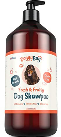 1Litre Fruity Shampoo for Dogs from Doggy Bag - Deodorising and Conditioning Easy-Rinse Mild Dog Shampoo with Pro-Vitamin B5