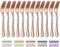 Evanda Rose Gold Dinner Fork 12 Pieces 20.5cm, Rose Gold Titanium Plating Stainless Steel Table Forks, Mirror Polish and Smooth Edge, Easy to Clean, Dishwasher Safe