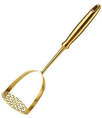 Schiacciapatate dorato resistente in acciaio inox integrato strumento da cucina patate avocado fagioli avocado frutta verdura lavabile in lavastoviglie