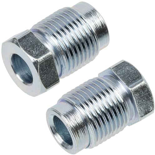 AERZETIX - C74377 - Juego de 2 Tuercas-racores macho M12x1 para manguera de freno - diámetro interior 6.4mm