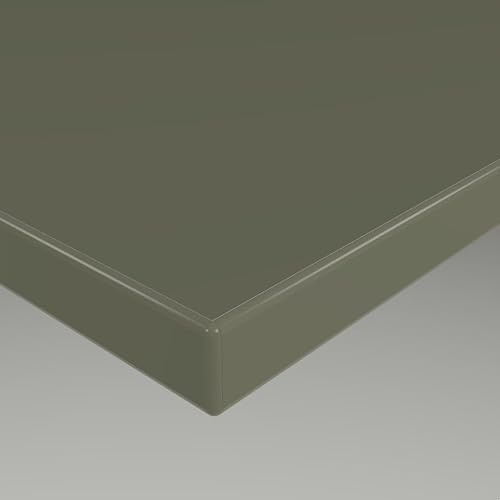 MySpiegel.de Tischplatte Holz Zuschnitt nach Maß Beschichtete Holzdekorplatte Olive in 19mm Stärke (60 x 60 cm, Olive)
