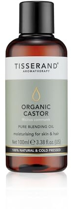 Tisserand - Organic Castor Oil - 100% Natural Pure - Moisturising Massage, Nails Skin and Hair Oil - Earthy and Grounding Aroma - Comes in Recycable Bottle - 100ml