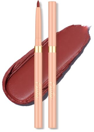 OULAC Matita Occhi Waterproof, Eyeliner e Lip Liner Rosso Mattone Mat Girevole, Colore Intenso, Dura 12 Ore +, Texture Liscia e Cremosa, Non Trasferibile, Vegan (L06) Mulled Wine