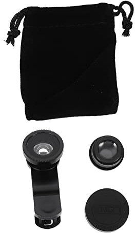 Angoily 2sätze Handy-kameraobjektiv Fischaugenobjektiv Weitwinkelobjektiv Und Makroobjektiv Für Telefonkamera Inklusive Mikrofaser-Tasche Zum Reinigen Und Aufbewahren Mit Universalclip