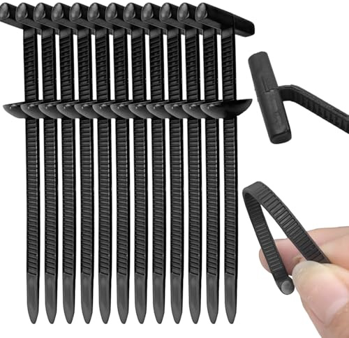 100 Pezzi Fascette Plastica Nera a Doppia Faccia Aggiornata,Nylon Universal Cable Tie Buckle da 90 Mm, Fascette Elettricista per Riparazione e Fissaggio del Parafango per Auto